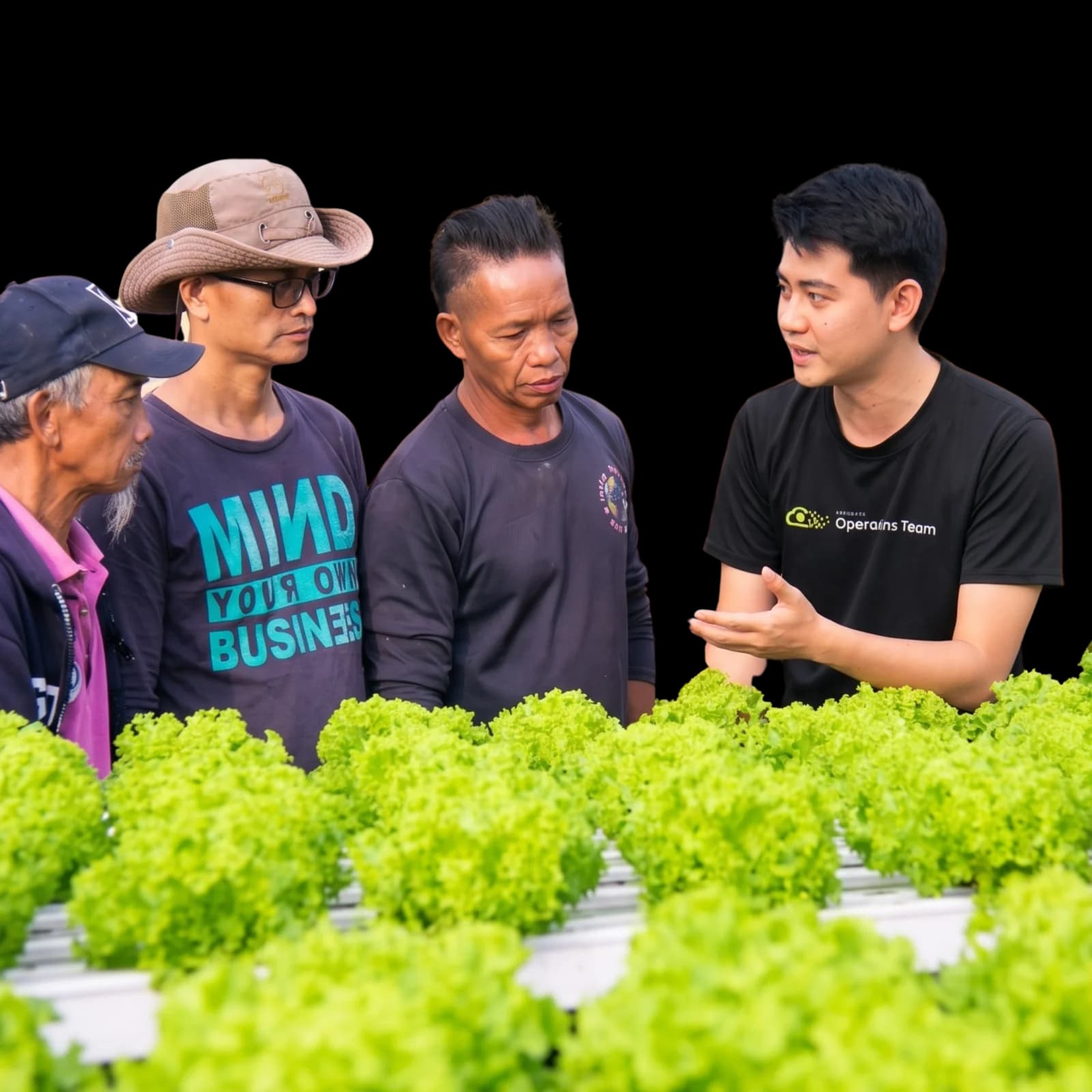 Our team with farmers